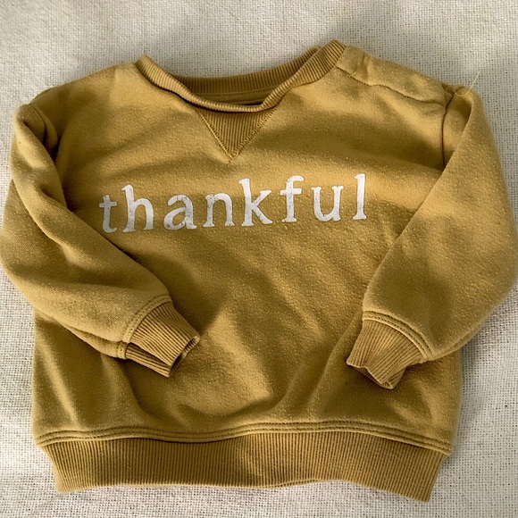 Little & Co THANKFUL Sweatshirt 6m - Picture 1 of 5